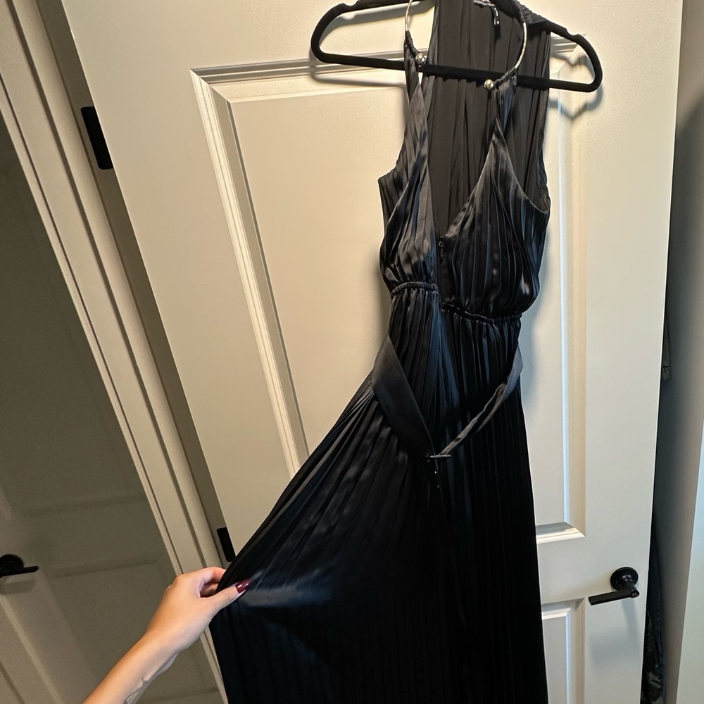BCBG Black Satin Jumpsuit